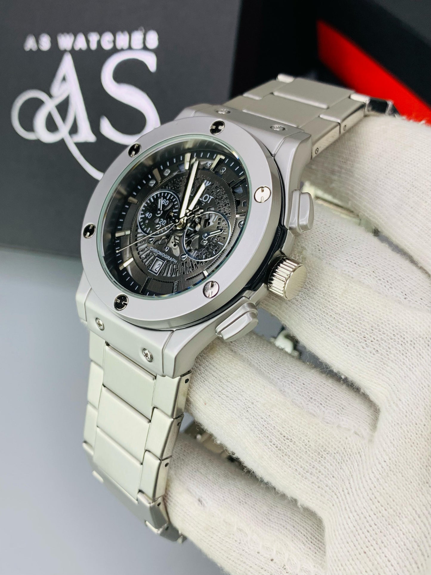 HB SKL Chain Silver Black