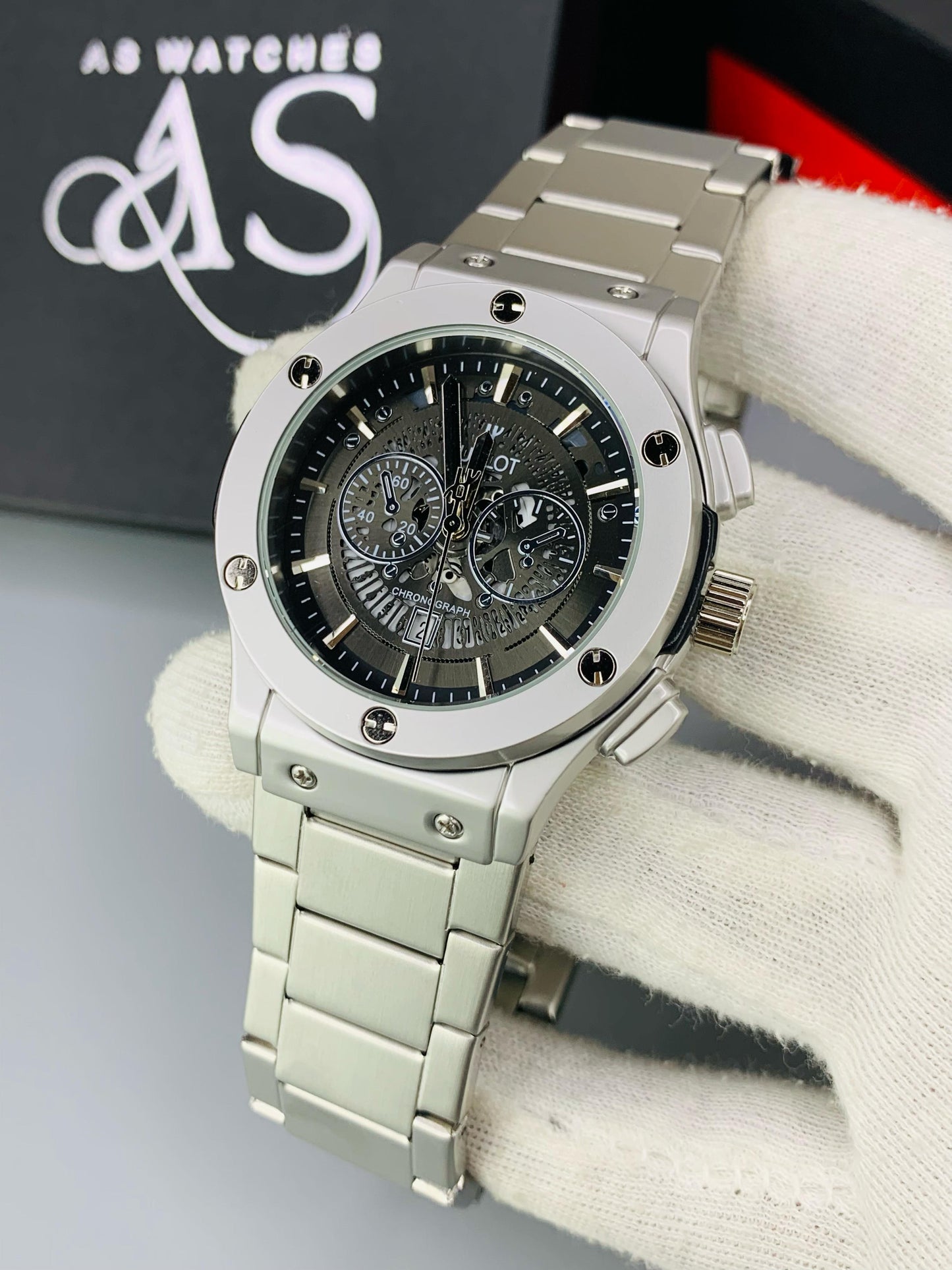 HB SKL Chain Silver Black