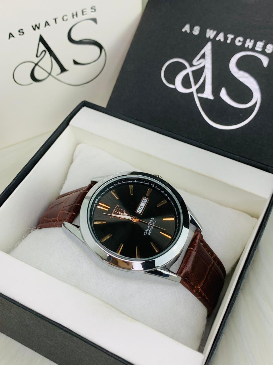 Tag Model With Day & Date Adjustment | Quartz (Brown Black)