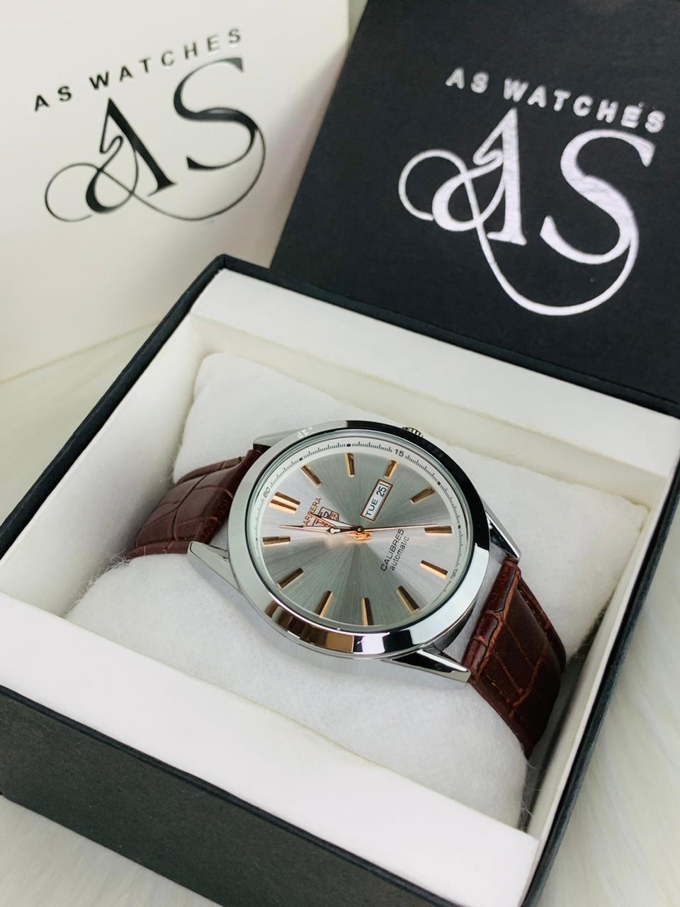 Tag Model With Day & Date Adjustment | Quartz (Brown White)